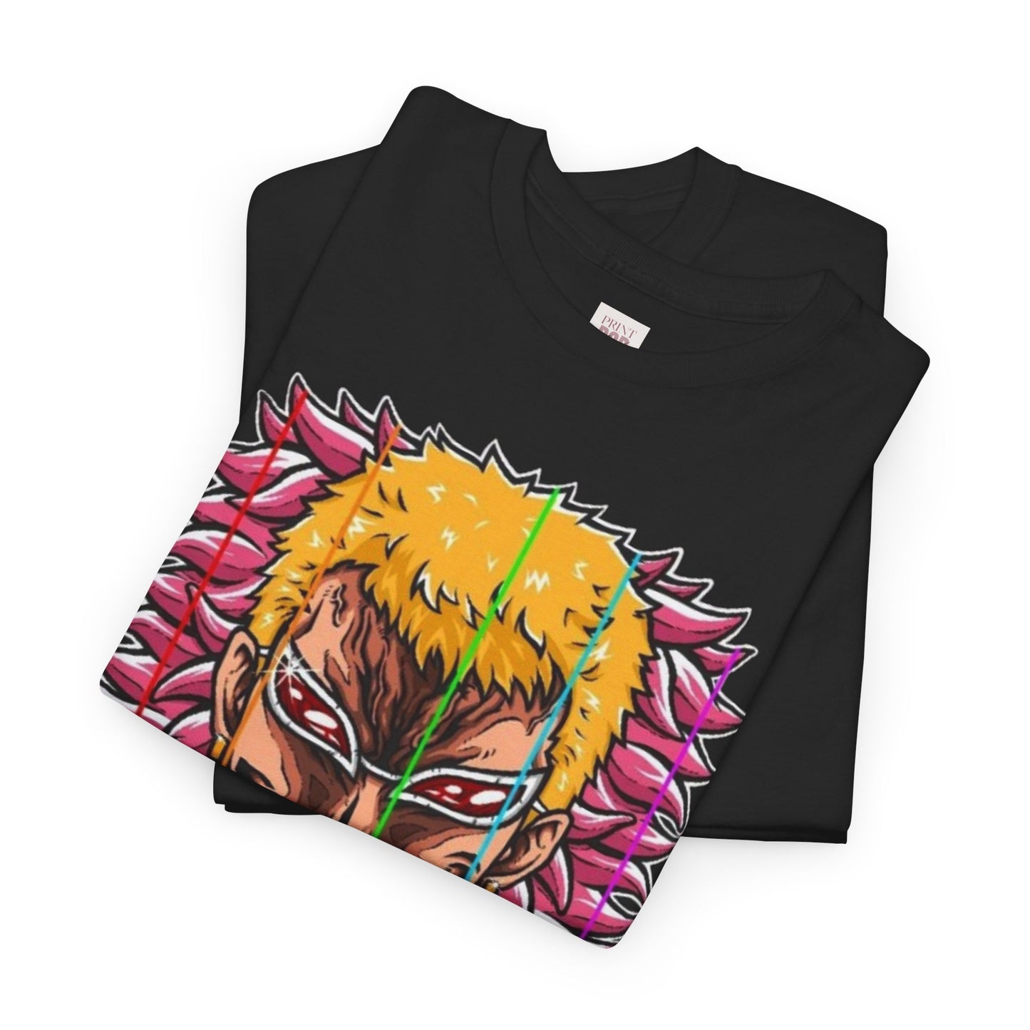 One Piece Don Quixote Doflamingo Unisex Heavy Cotton Tee - Vibrant and Stylish Design for Otaku Heads