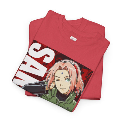 Naruto Shippuden Sakura Unisex Heavy Cotton Tee - Vibrant and Stylish Design for Otaku Heads