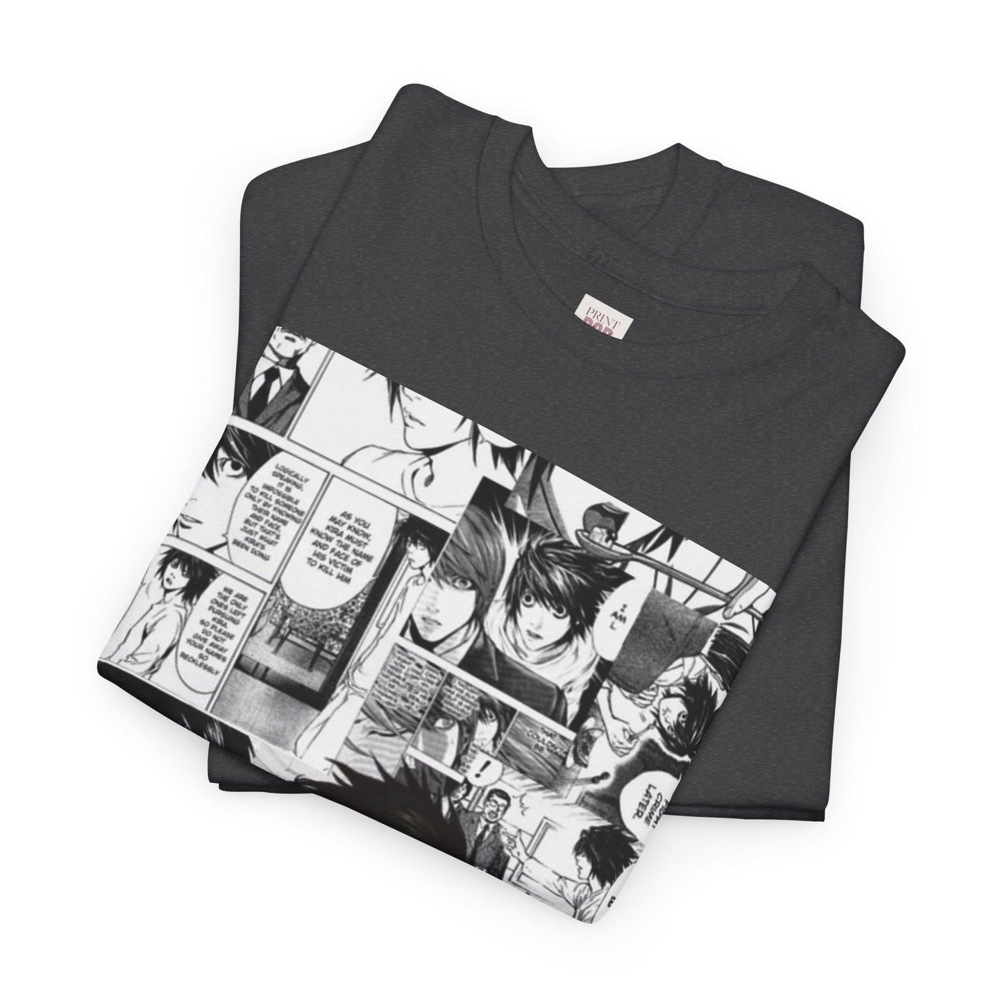 Death Note L Lawliet Unisex Heavy Cotton Tee - Vibrant and Stylish Design for Otaku Heads