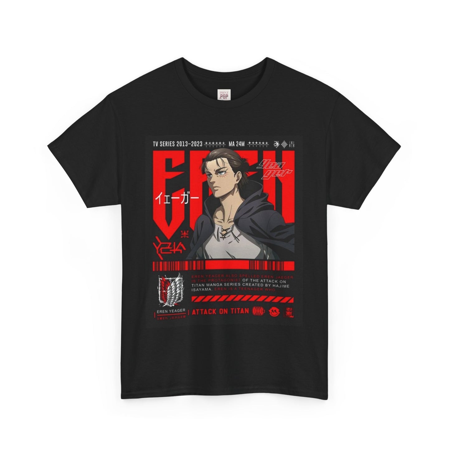 Attack On Titan Unisex Heavy Cotton Tee - Vibrant and Stylish Design for Otaku Heads