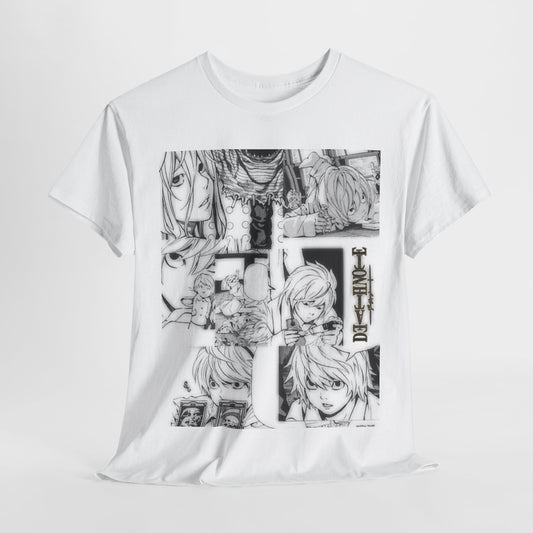 Death Note Nate River (Near) Unisex Heavy Cotton Tee - Vibrant and Stylish Design for Otaku Heads