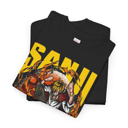 One Piece Sanji Unisex Heavy Cotton Tee - Vibrant and Stylish Design for Otaku Heads