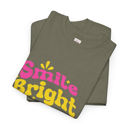 Smite Bright Glow Always Unisex Heavy Cotton Tee - Cheerful Graphic Tee for Positive Vibes