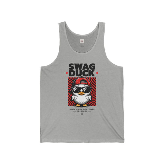 Swag Duck Unisex Jersey Tank - Fun Graphic Tee for Summer Vibes