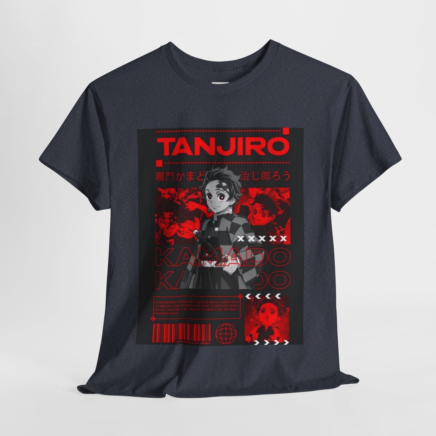 Demon Slayer Kamado Tanjiro Unisex Heavy Cotton Tee - Vibrant and Stylish Design for Otaku Heads