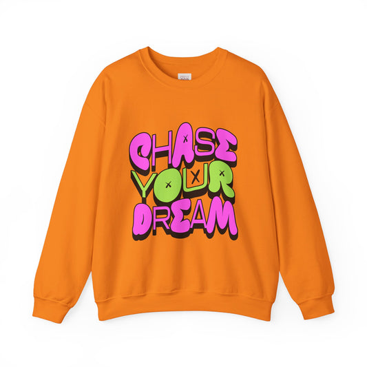 Chase Your Dream Unisex Heavy Blend™ Crewneck Sweatshirt - Inspirational & Cozy Activewear