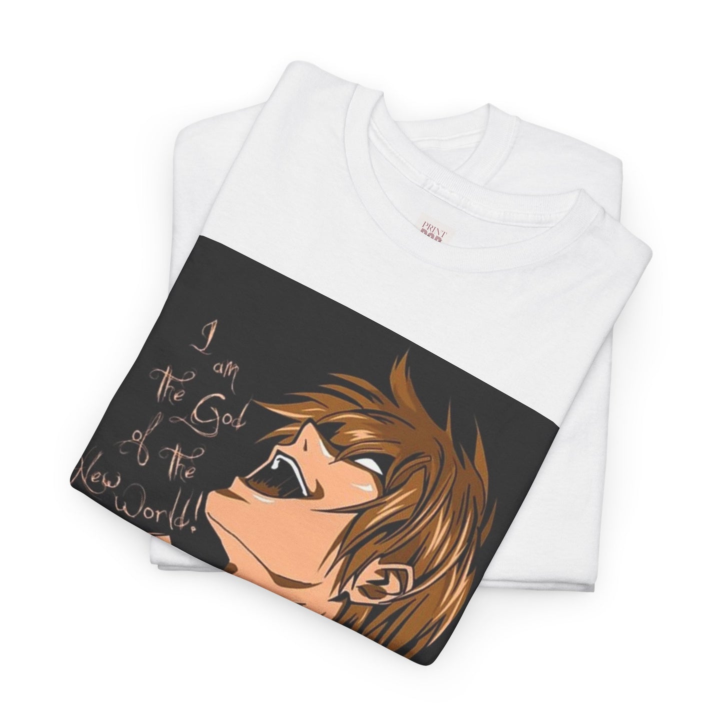 Death Note Light Yagami Unisex Heavy Cotton Tee - Vibrant and Stylish Design for Otaku Heads