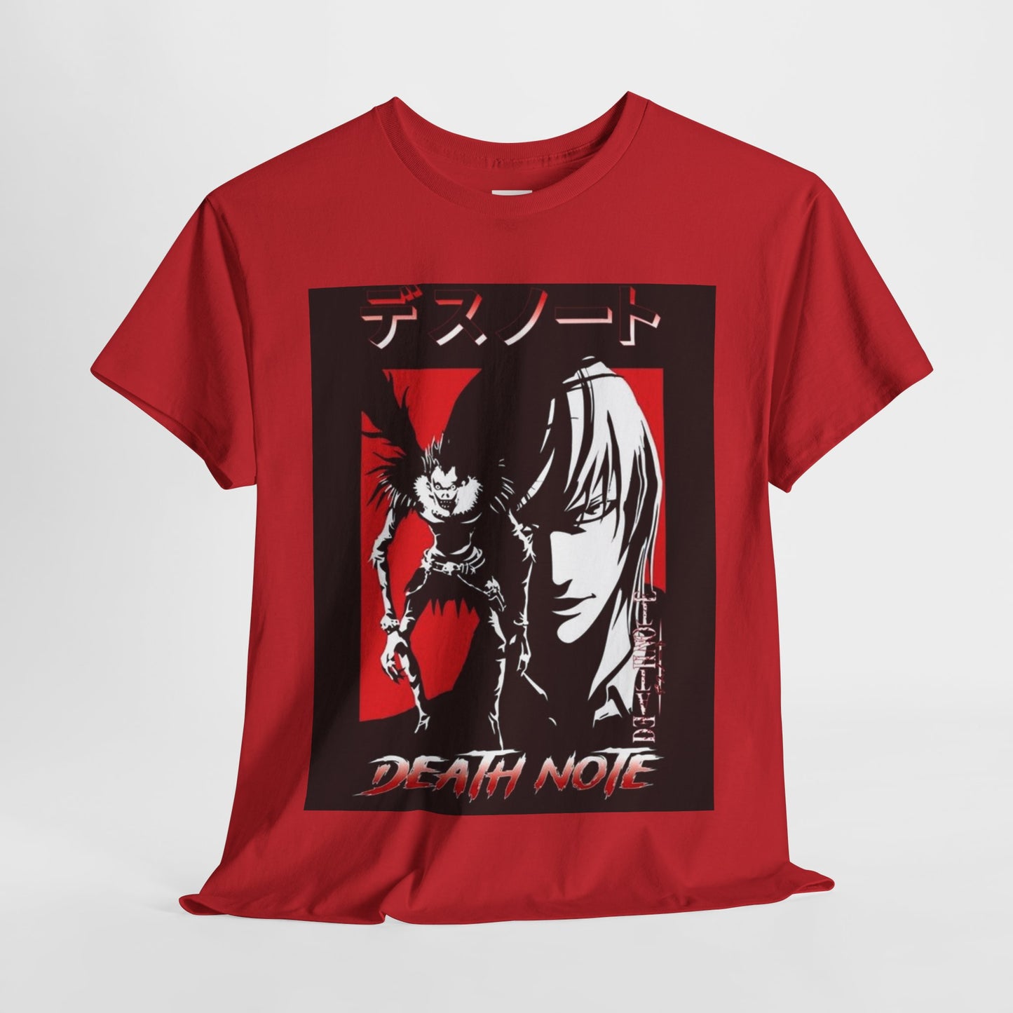 Death Note Light Yagami Unisex Heavy Cotton Tee - Vibrant and Stylish Design for Otaku Heads