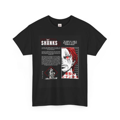 Shanks Inspired Unisex Heavy Cotton Tee - Anime Fan T-Shirt