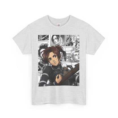 Anime-Inspired Unisex Heavy Cotton Tee - Graphic Comic Design