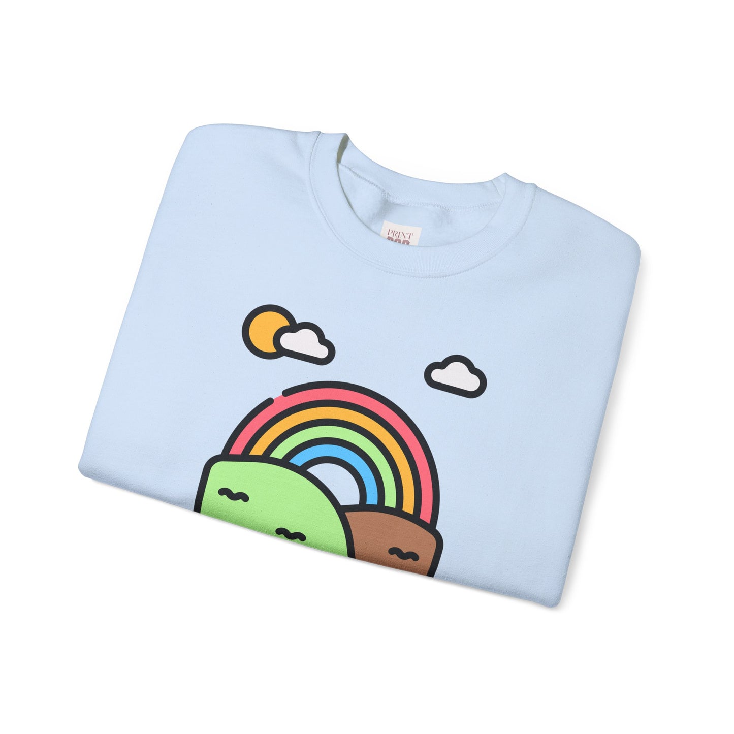 Life's Brighter Rainbow Crewneck Unisex Heavy Blend Premium and Stylish Sweatshirt