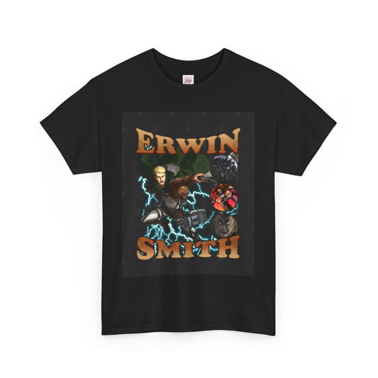 Attack On Titan Erwin Smith Unisex Heavy Cotton Tee - Vibrant and Stylish Design for Otaku Heads