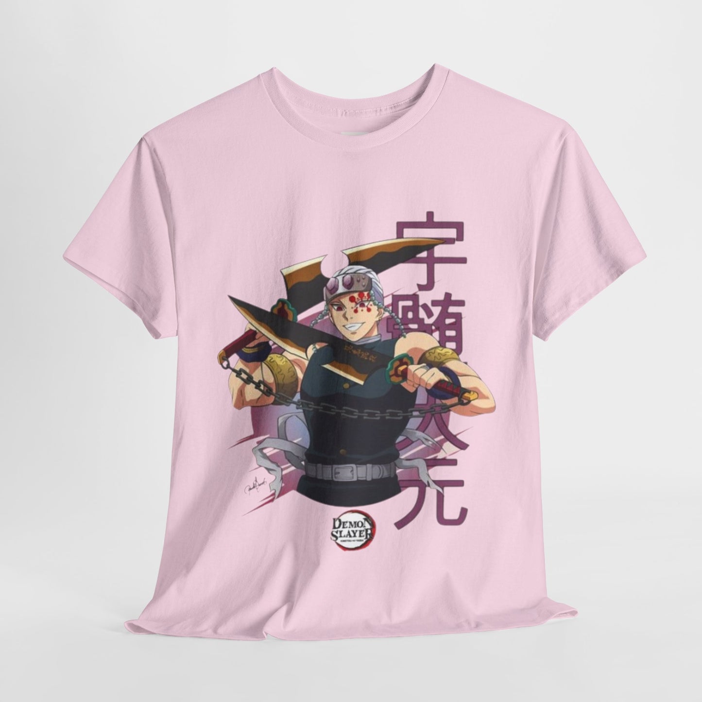 Demon Slayer Tengen Uzui Unisex Heavy Cotton Tee - Vibrant and Stylish Design for Otaku Heads