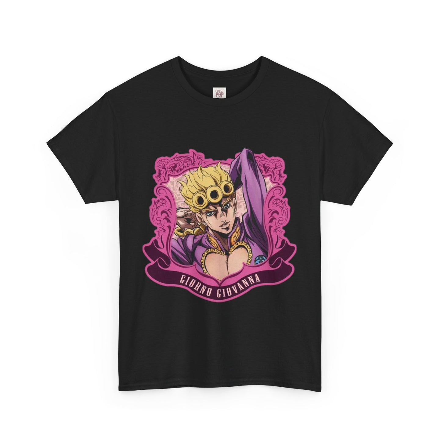 Jojo's Bizarre Adventure Giorno Giovanna Unisex Heavy Cotton Tee - Vibrant and Stylish Design for Otaku Heads