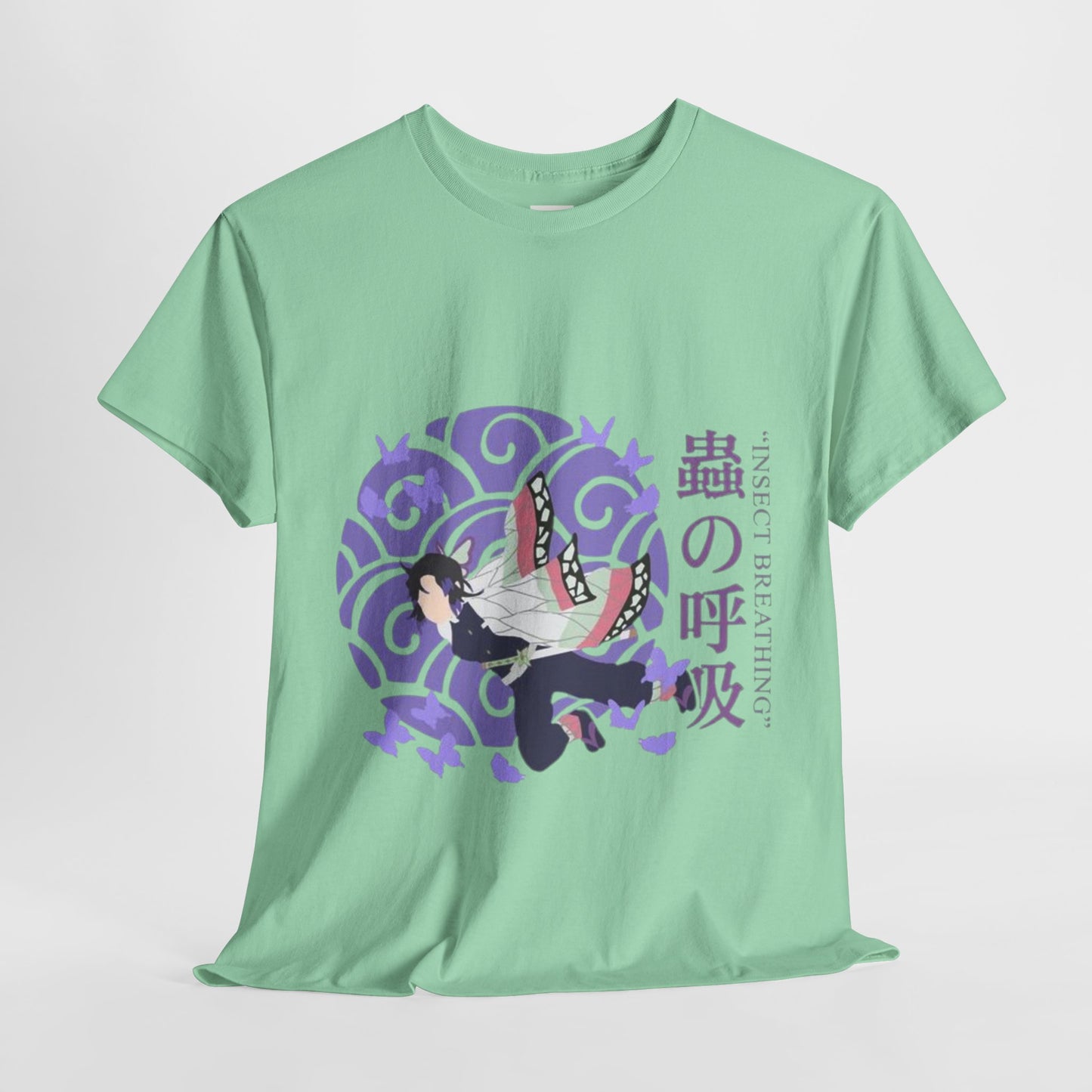 Demon Slayer Kocho Shinobu Unisex Heavy Cotton Tee - Vibrant and Stylish Design for Otaku Heads