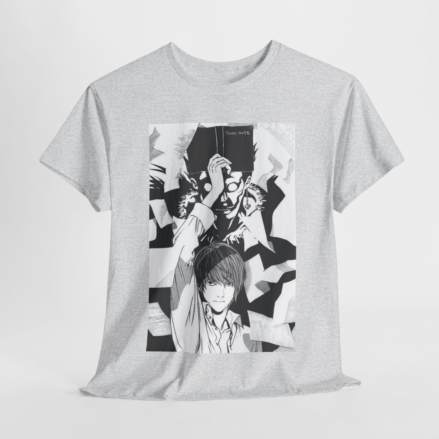 Death Note Light Yagami Unisex Heavy Cotton Tee - Vibrant and Stylish Design for Otaku Heads