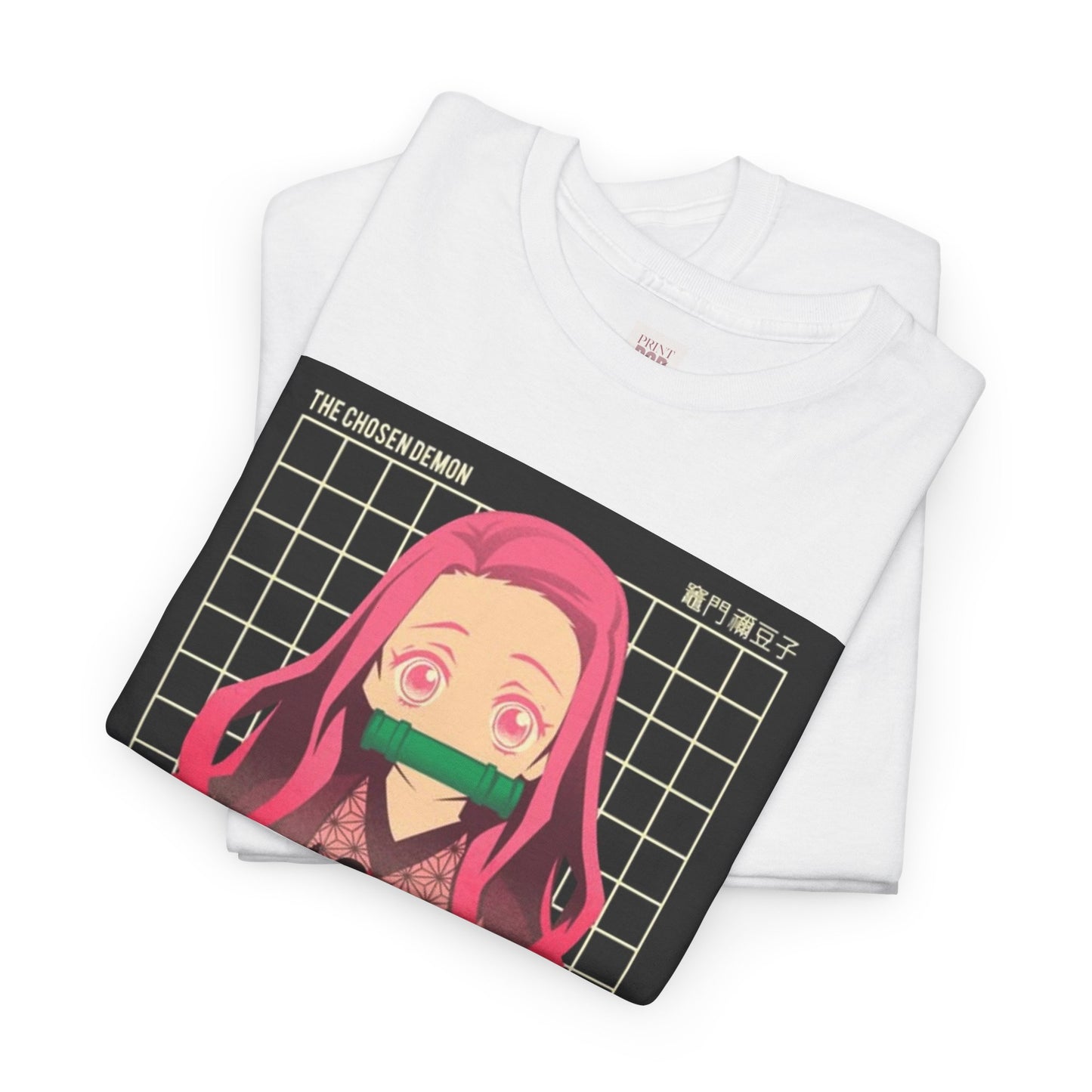 Demon Slayer Nezuko Kamado Unisex Heavy Cotton Tee - Vibrant and Stylish Design for Otaku Heads