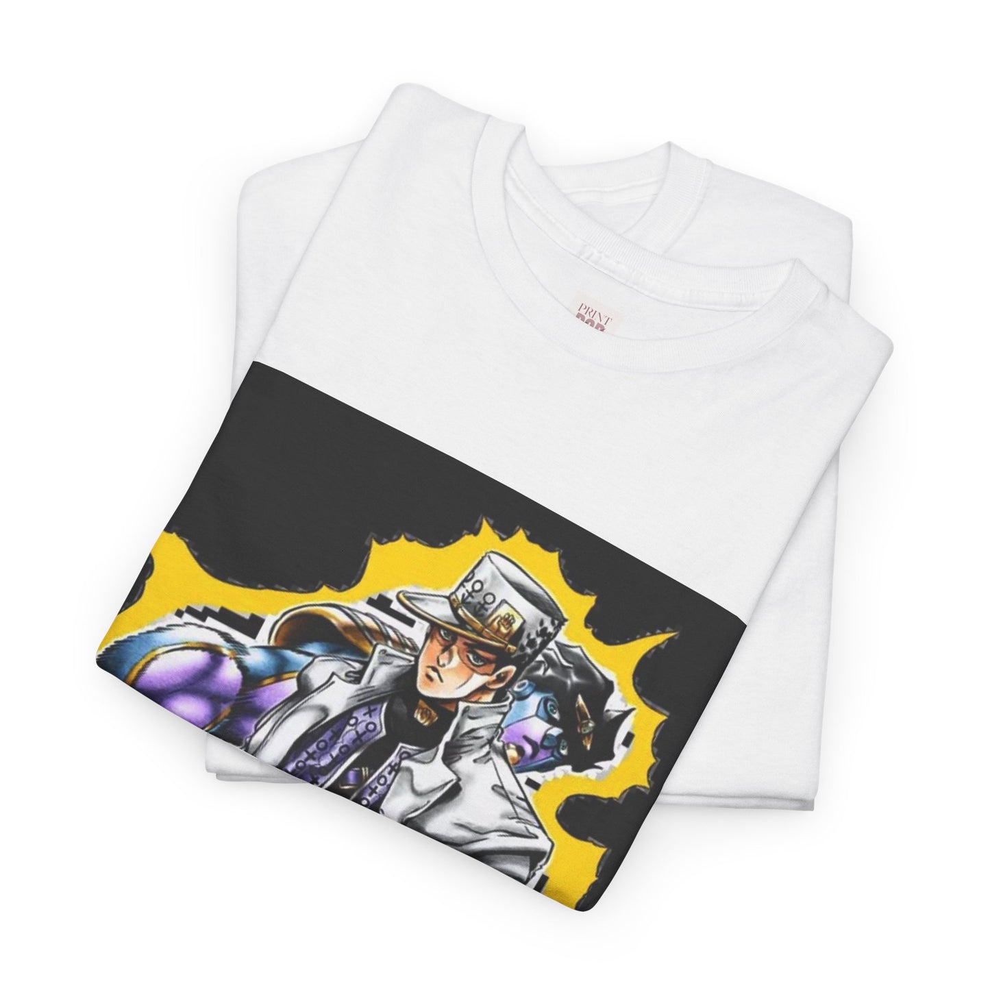 Jojo's Bizarre Adventure Jotaro Kujo Unisex Heavy Cotton Tee - Vibrant and Stylish Design for Otaku Heads