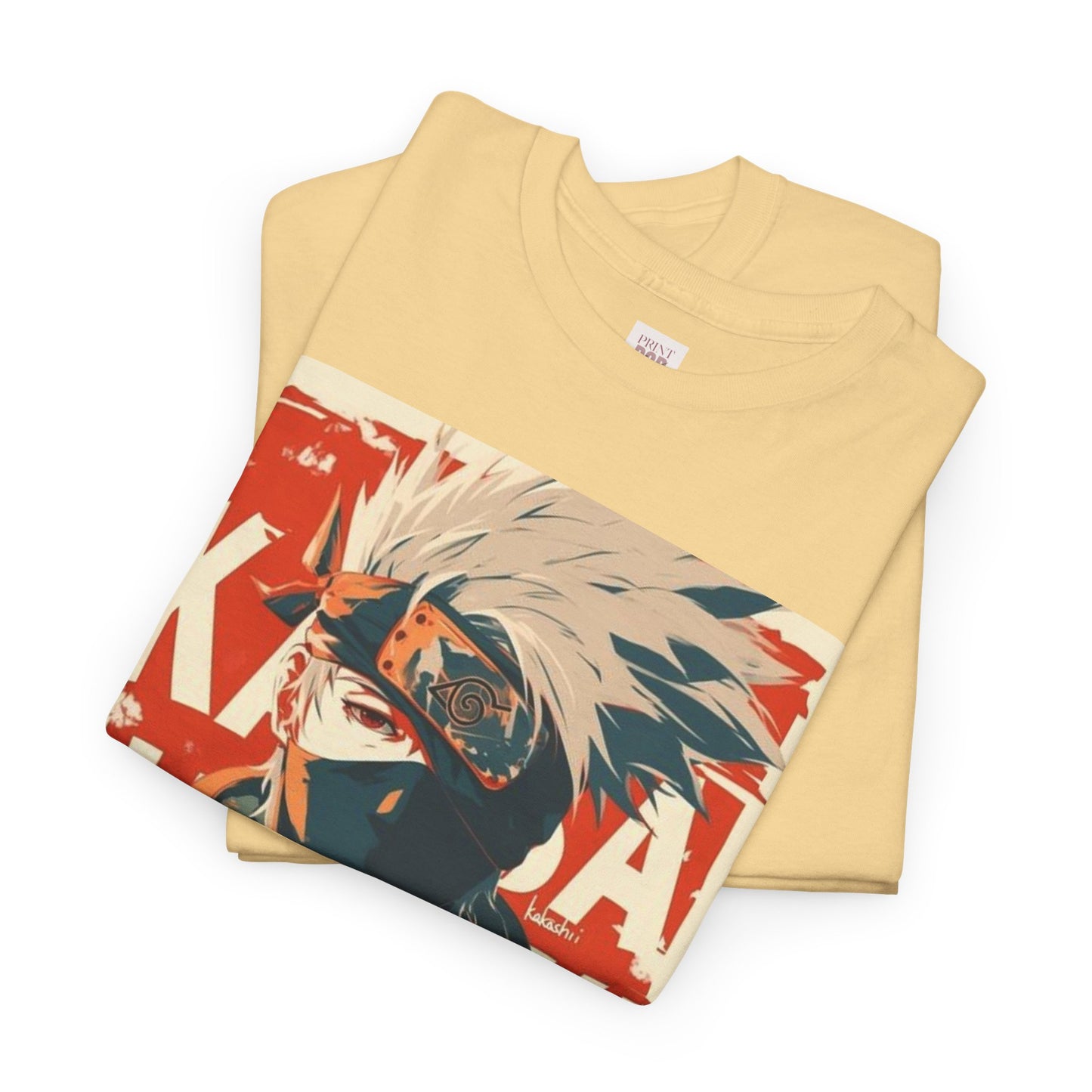 Naruto Shippuden Kakashi Unisex Heavy Cotton Tee - Vibrant and Stylish Design for Otaku Heads