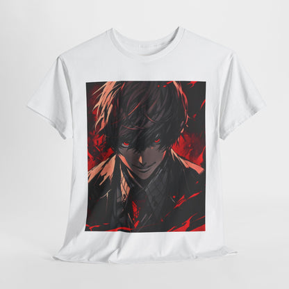 Death Note Light Yagami Unisex Heavy Cotton Tee - Vibrant and Stylish Design for Otaku Heads