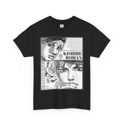 Jojo's Bizarre Adventure Rohan Kishibe Unisex Heavy Cotton Tee - Vibrant and Stylish Design for Otaku Heads