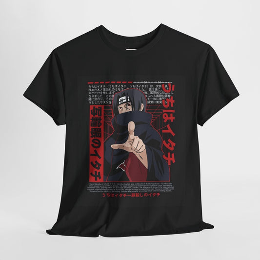 Naruto Shippuden Uchiha Itachi Unisex Heavy Cotton Tee - Vibrant and Stylish Design for Otaku Heads