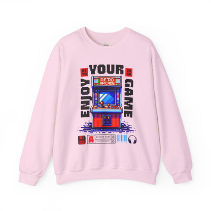 Retro Arcade Unisex Crewneck Unisex Heavy Blend Sweatshirt - Enjoy Your Game