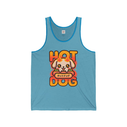 Fun Hot Dog Graphic Unisex Jersey Tank - Perfect for Comfortable Casual Outings