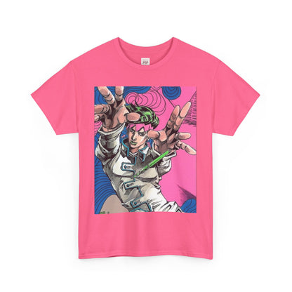 Jojo's Bizarre Adventure Rohan Kishibe Unisex Heavy Cotton Tee - Vibrant and Stylish Design for Otaku Heads