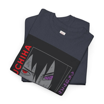 Naruto Shippuden Uchiha Sasuke Unisex Heavy Cotton Tee - Vibrant and Stylish Design for Otaku Heads