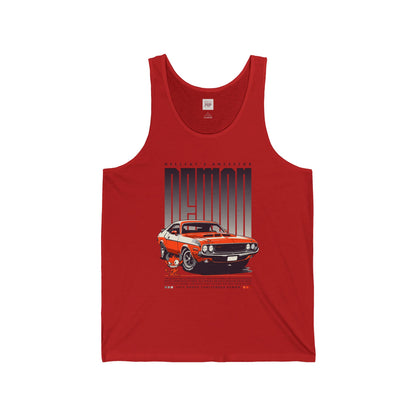 Classic Muscle Car Unisex Jersey Tank - Hellcat's Ancestor Design