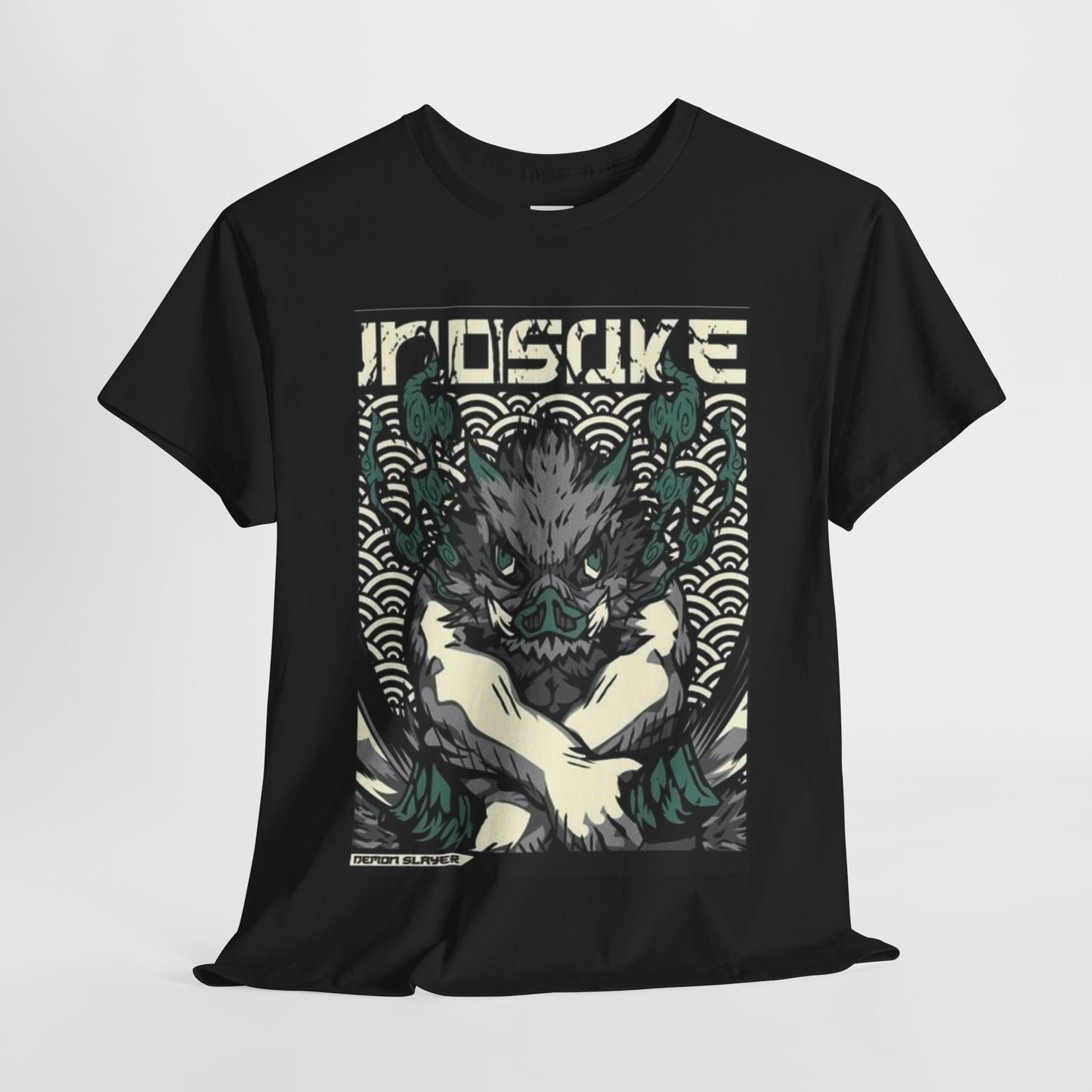 Demon Slayer Inosuke Hashibira Unisex Heavy Cotton Tee - Vibrant and Stylish Design for Otaku Heads