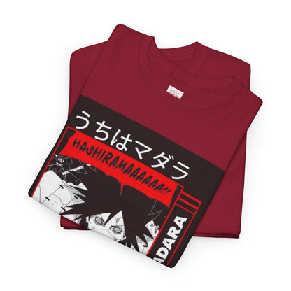 Naruto Shippuden Uchiha Madara Unisex Heavy Cotton Tee - Vibrant and Stylish Design for Otaku Heads