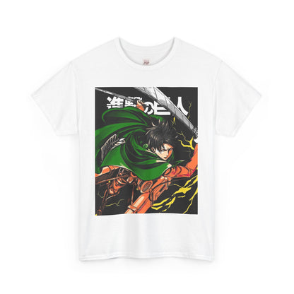 Attack On Titan Levi Ackerman Unisex Heavy Cotton Tee - Vibrant and Stylish Design for Otaku Heads