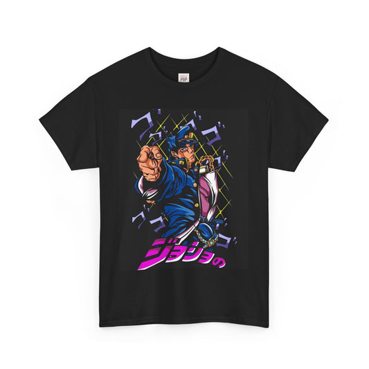 Jojo's Bizarre Adventure Jotaro Kujo Unisex Heavy Cotton Tee - Vibrant and Stylish Design for Otaku Heads