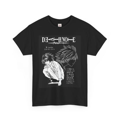 Death Note L Lawliet Unisex Heavy Cotton Tee - Vibrant and Stylish Design for Otaku Heads