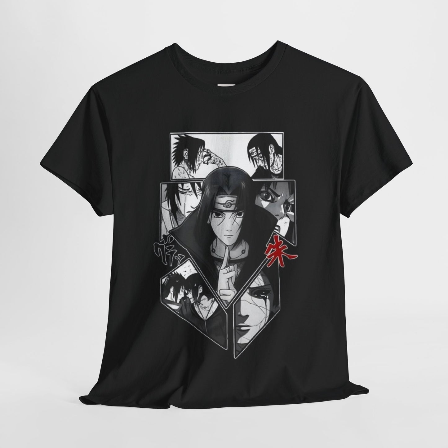 Naruto Shippuden Uchiha Itachi Unisex Heavy Cotton Tee - Vibrant and Stylish Design for Otaku Heads