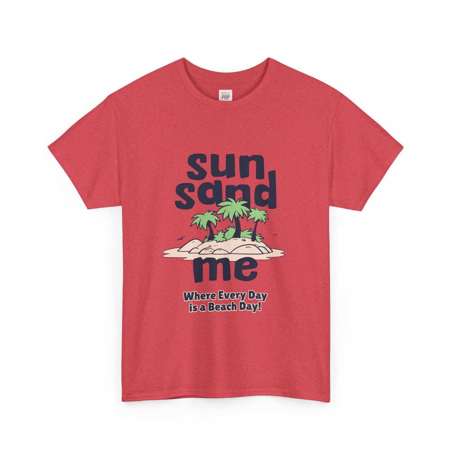 Beach Vibes Unisex Heavy Cotton Tee - "sun sand me" Design