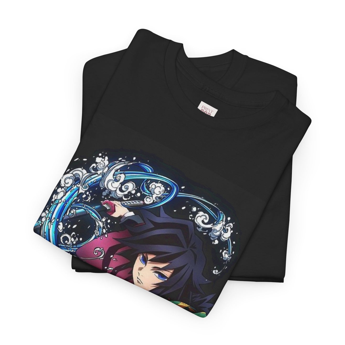 Demon Slayer Giyu Tomioka Unisex Heavy Cotton Tee - Vibrant and Stylish Design for Otaku Heads