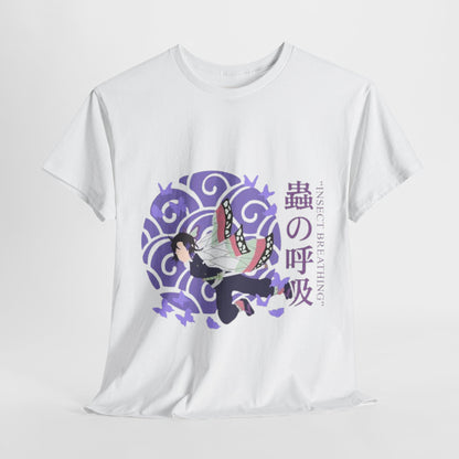 Demon Slayer Kocho Shinobu Unisex Heavy Cotton Tee - Vibrant and Stylish Design for Otaku Heads