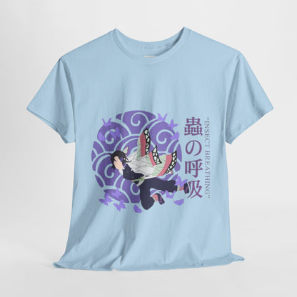 Demon Slayer Kocho Shinobu Unisex Heavy Cotton Tee - Vibrant and Stylish Design for Otaku Heads