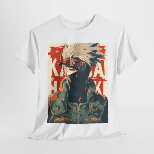 Naruto Shippuden Kakashi Unisex Heavy Cotton Tee - Vibrant and Stylish Design for Otaku Heads