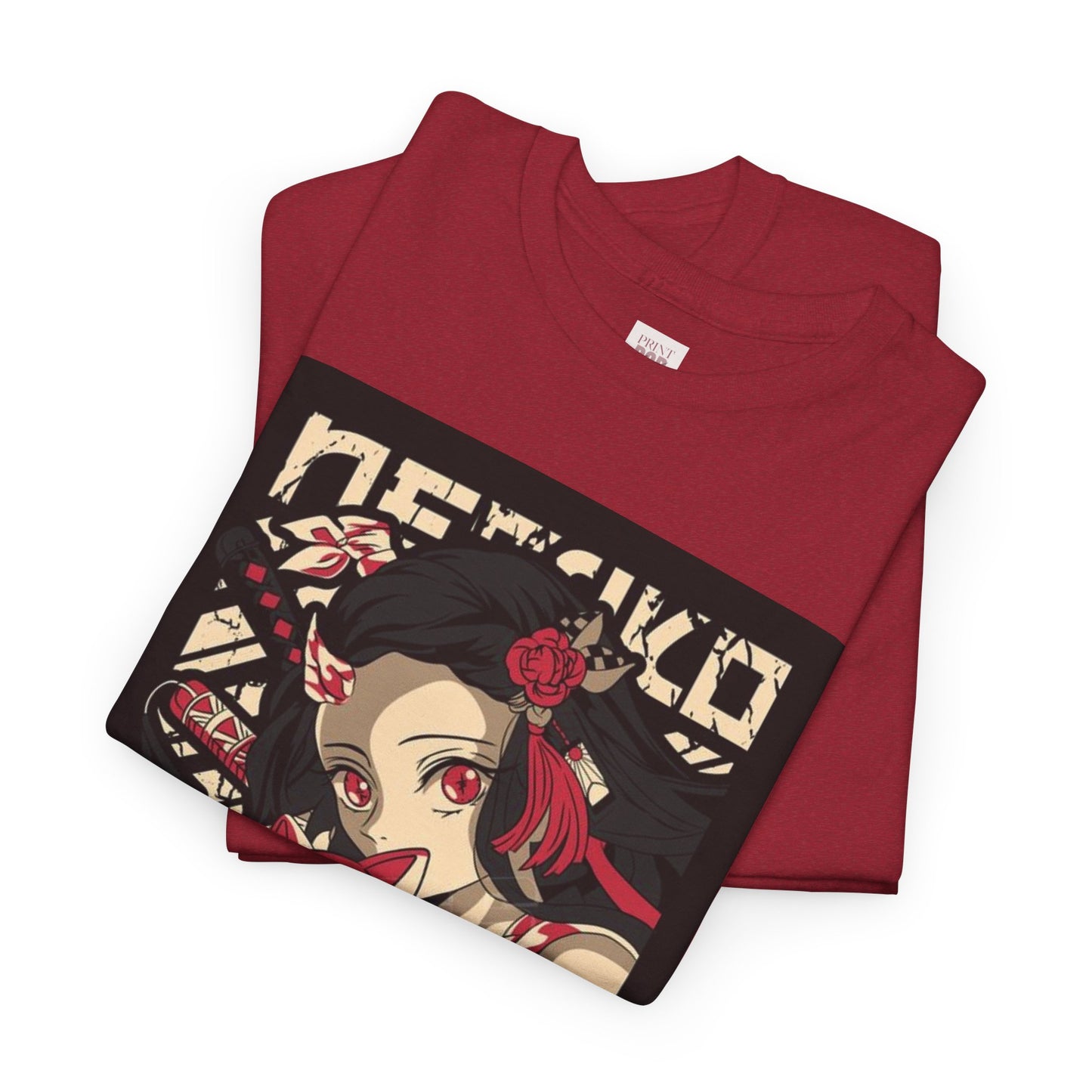 Demon Slayer Nezuko Kamado Unisex Heavy Cotton Tee - Vibrant and Stylish Design for Otaku Heads