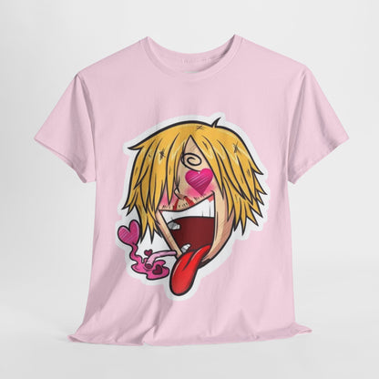 One Piece Sanji Unisex Heavy Cotton Tee - Vibrant and Stylish Design for Otaku Heads