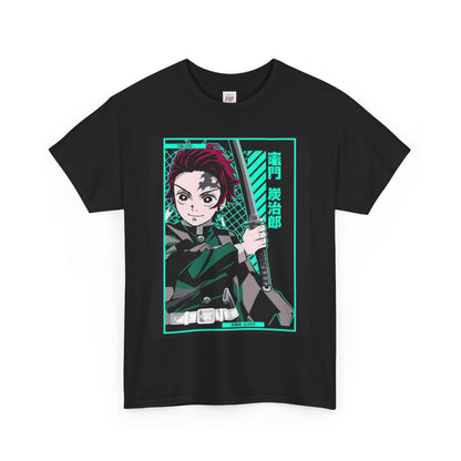 Demon Slayer Kamado Tanjiro Unisex Heavy Cotton Tee - Vibrant and Stylish Design for Otaku Heads