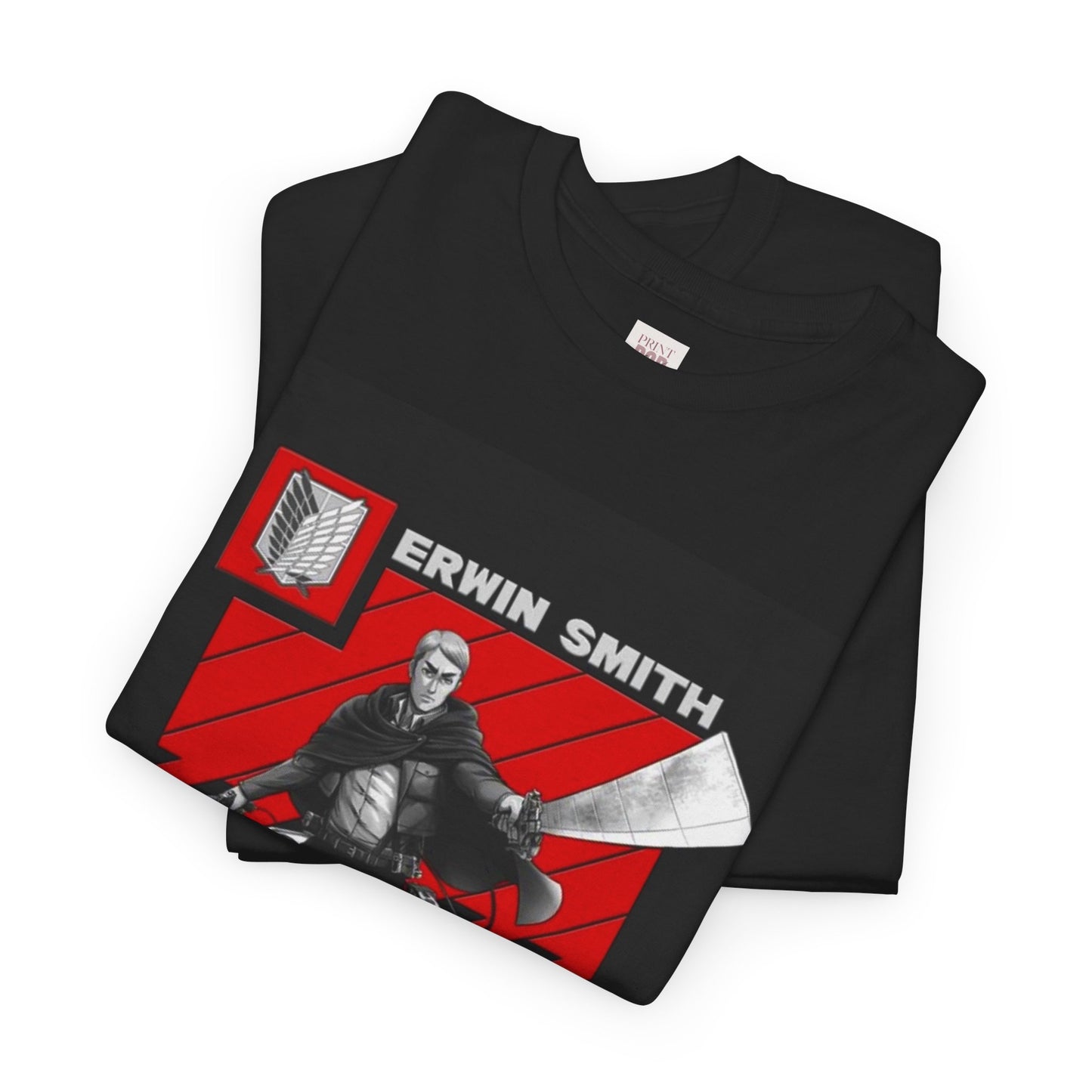 Attack On Titan Erwin Smith Unisex Heavy Cotton Tee - Vibrant and Stylish Design for Otaku Heads