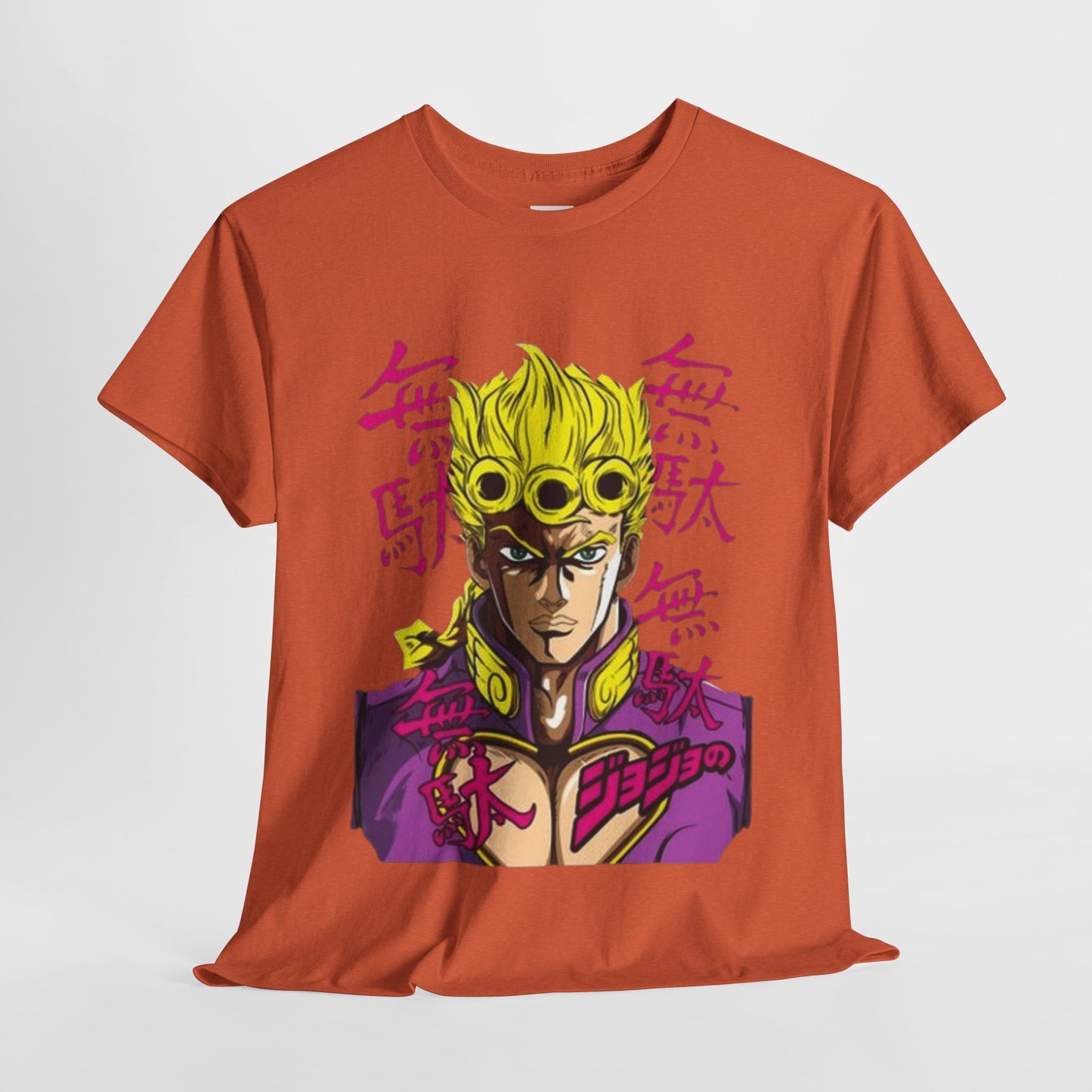 Jojo's Bizarre Adventure Giorno Giovanna Unisex Heavy Cotton Tee - Vibrant and Stylish Design for Otaku Heads