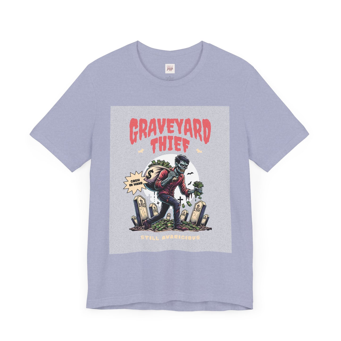 Graveyard Thief Unisex Tee - Playful Halloween Graphic T-Shirt