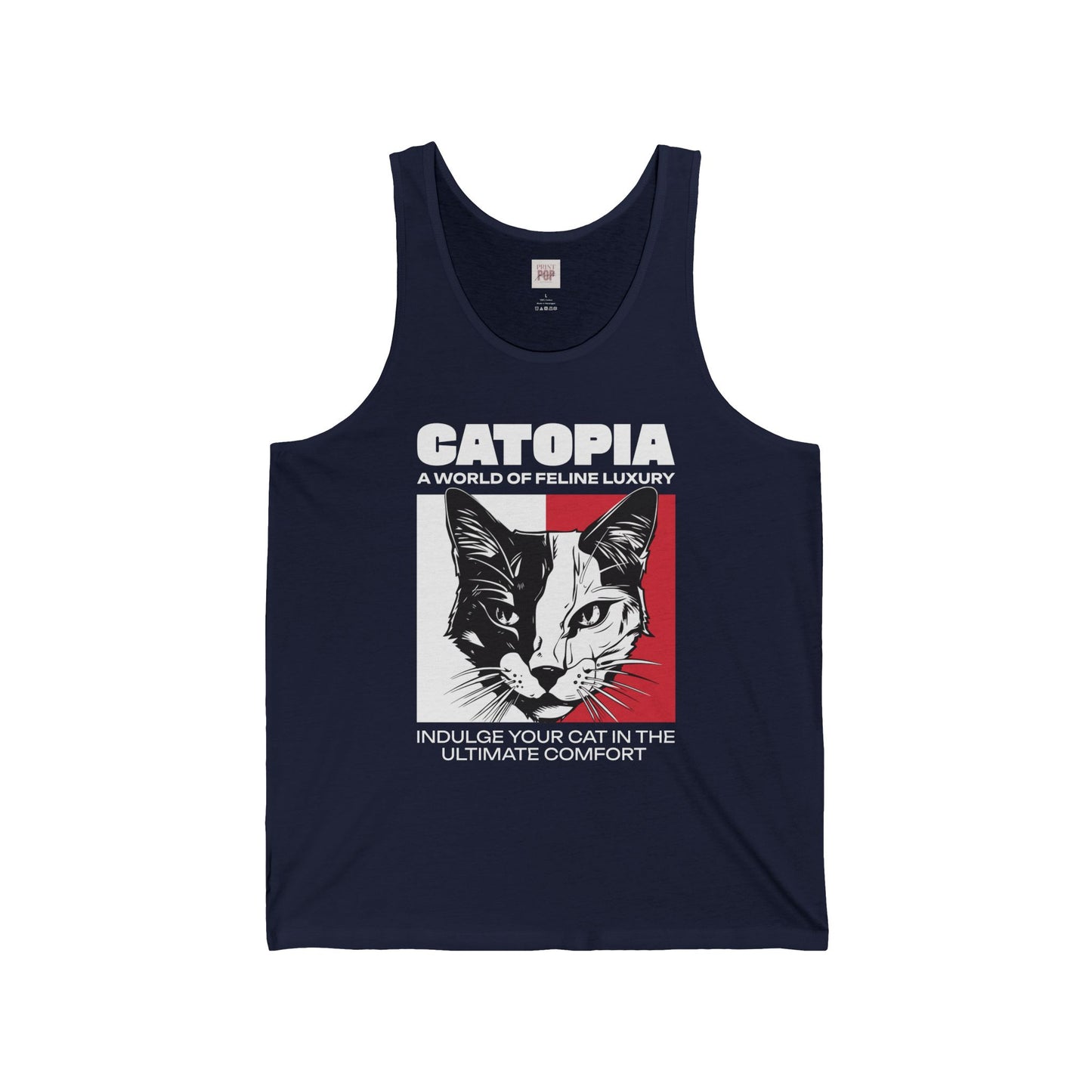 Cat Lovers Unisex Jersey Tank - Stylish Graphic Cat Design for Comfort and Fun