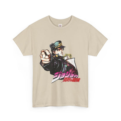 Jojo's Bizarre Adventure Jotaro Kujo Unisex Heavy Cotton Tee - Vibrant and Stylish Design for Otaku Heads